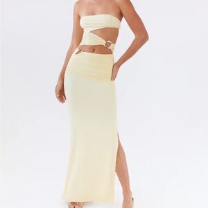 NWT Peppermayo Into Pieces Mesh Maxi Dress